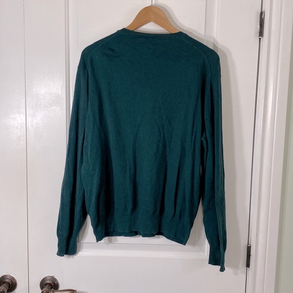 Green V-Neck Sweater - Picture 4 of 4